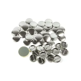 1 1/4 inch (32mm) Round USA T Series Metal Pin Back Button Badge Components - Pack of 100