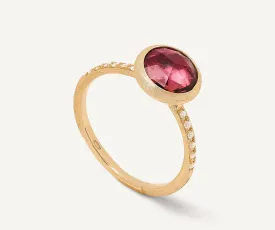 18K YELLOW GOLD AND PINK TOURMALINE RING