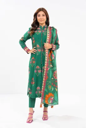 2 Piece Printed Khaddar Suit With Khaddar Dupatta