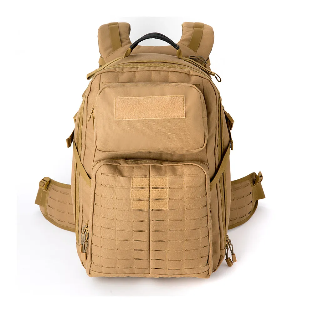 Akmax Adventure 48H Rucksack MOLLE Pack with Hydration 3L Bladder Coyote