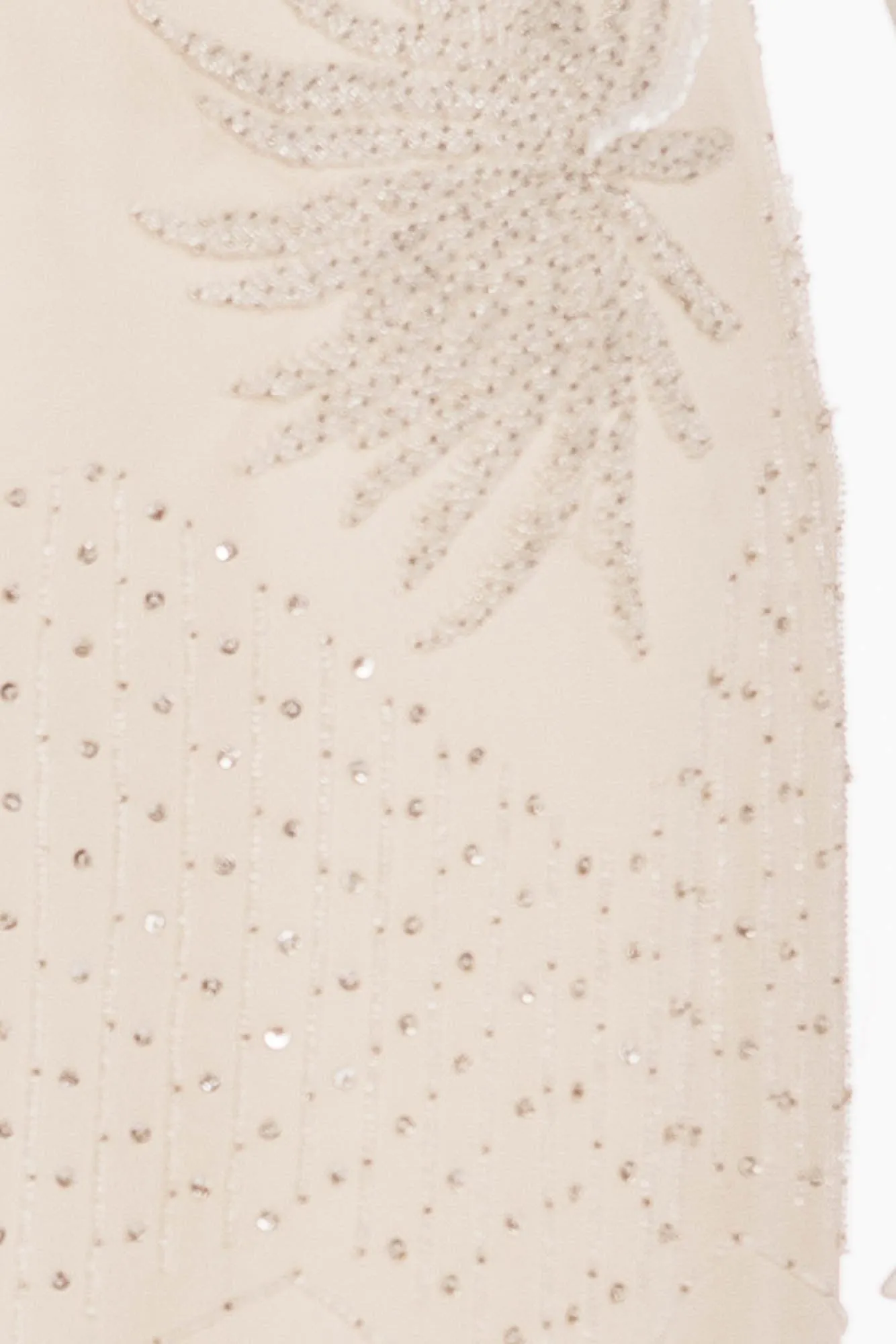 Alberta Ferretti - Ivory Silk Chiffon Beaded Dress - IT 40
