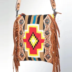 American Darling Saddle Blanket and Tooled Leather Fringe Bag