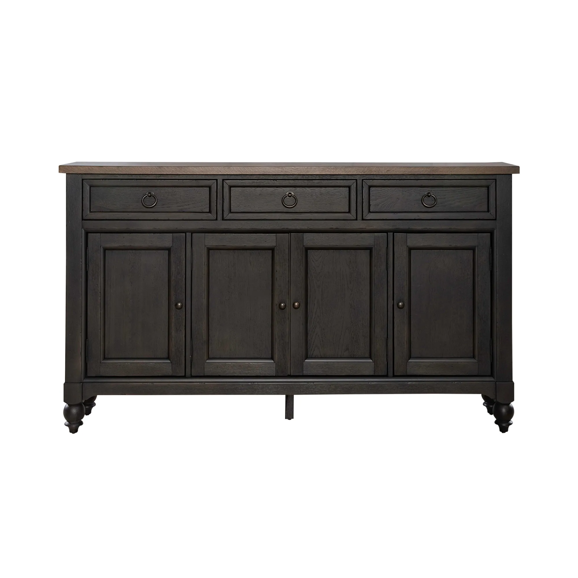 Americana Farmhouse 615-HB7242-B Hall Buffet- Black