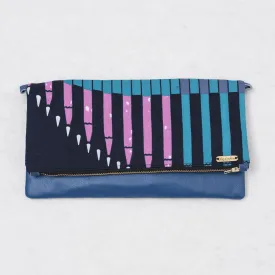 Ankara Clutch - Blue Pink Aqua