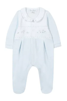 Babygrow - Sky Blue Embroidered