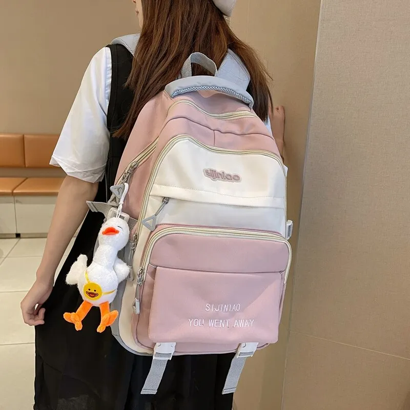 BACK TO COLLEGE  Fashion High-capacity Women Travel Mochila Student Bookbag Laptop Rucksack High School Girls Schoolbag Nylon Backpack