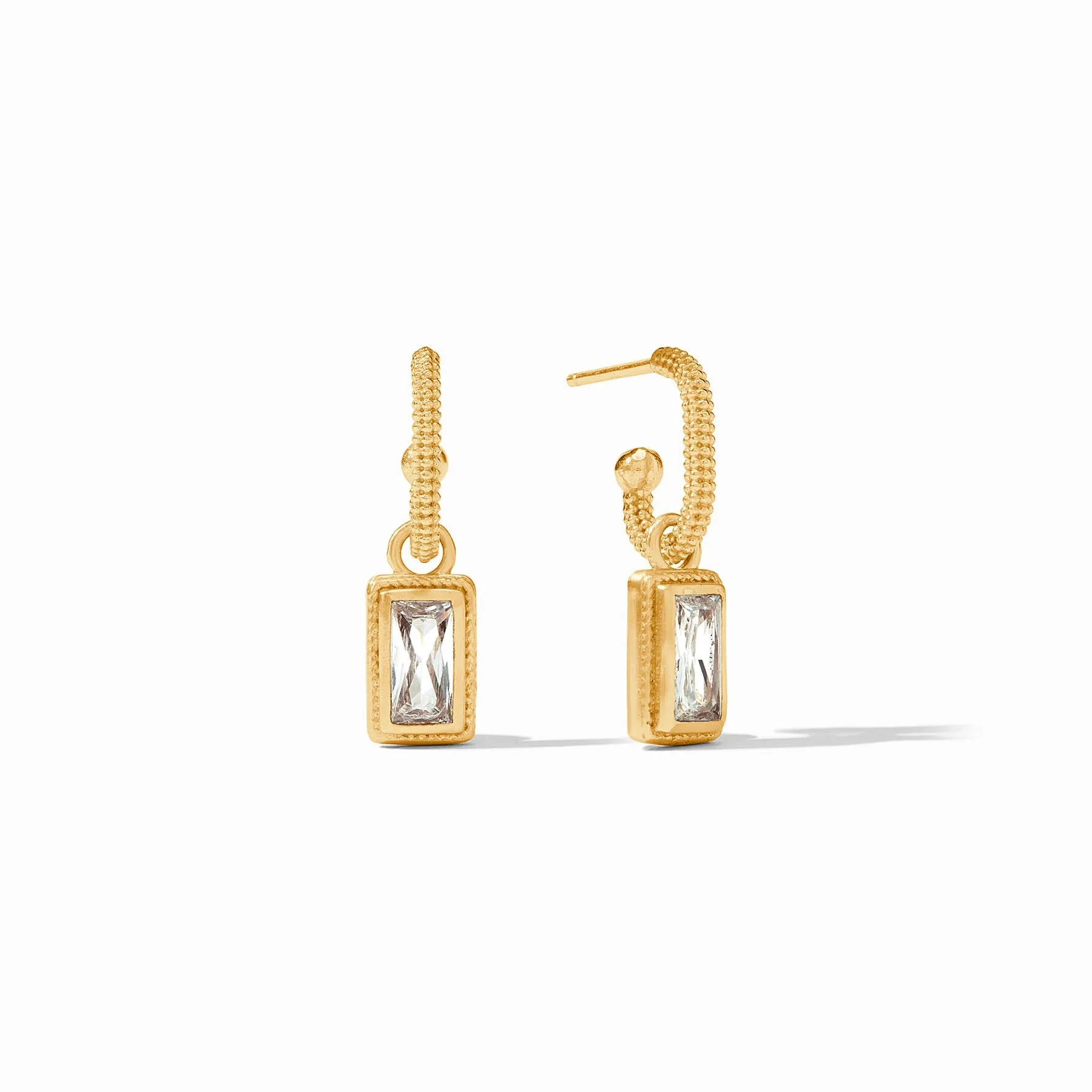 Baguette Hoop & Charm Earring