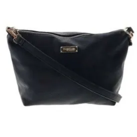 BeBe Pebbled Vegan Leather Crossbody Bag Black