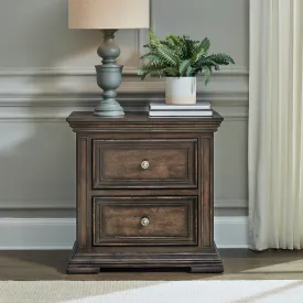 Big Valley 361-BR61 2 Drawer Night Stand w/ Charging Station