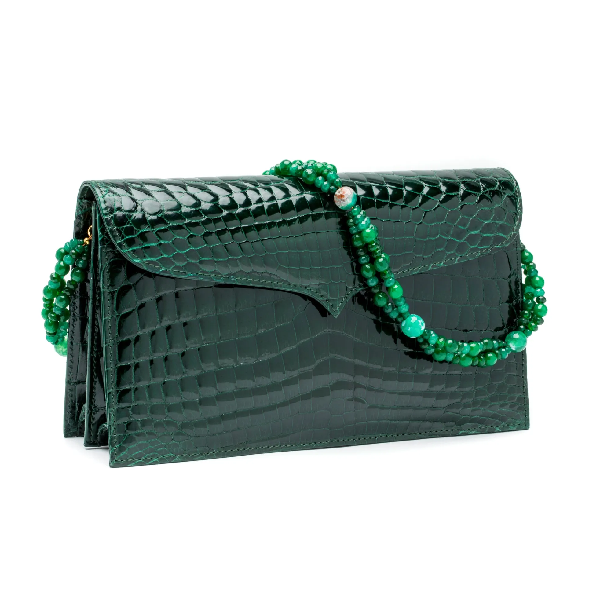 Capri Clutch in Emerald Green