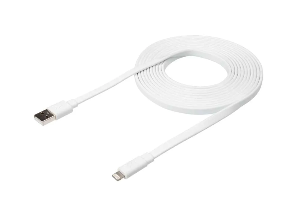 Flat USB auf Lightning Kabel - 3 Meter