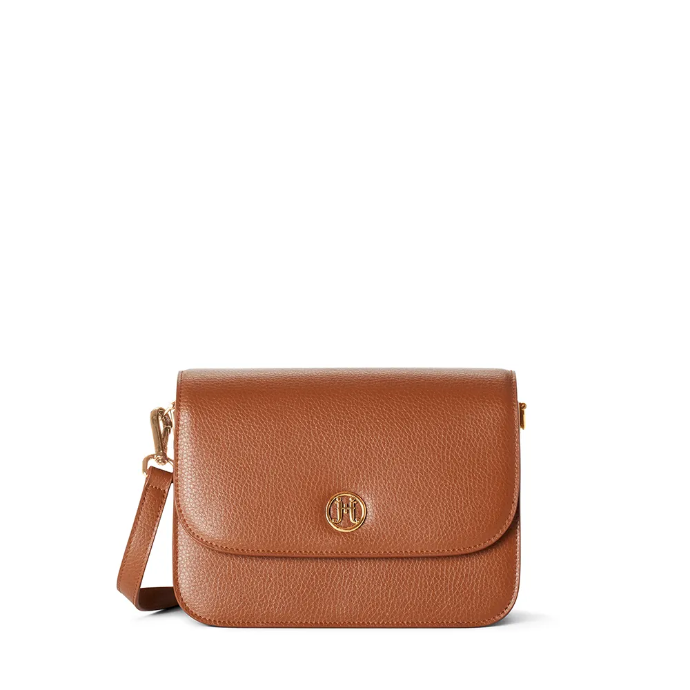 HARMONY Crossbody Bag in Cognac MADE WITH MIRUM®