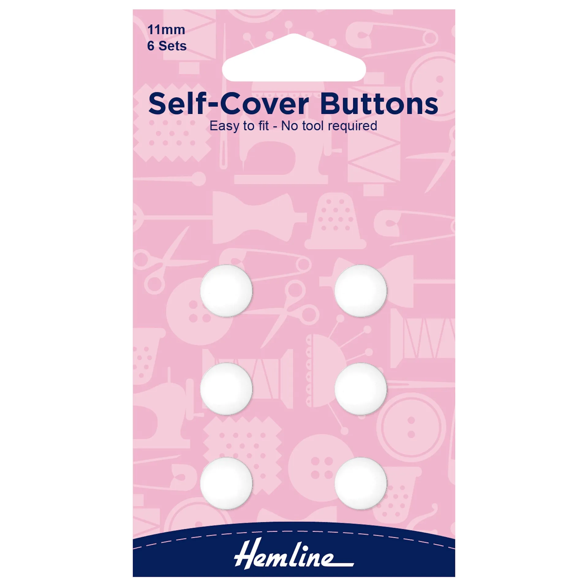 Hemline Buttons: Self-Cover: Nylon