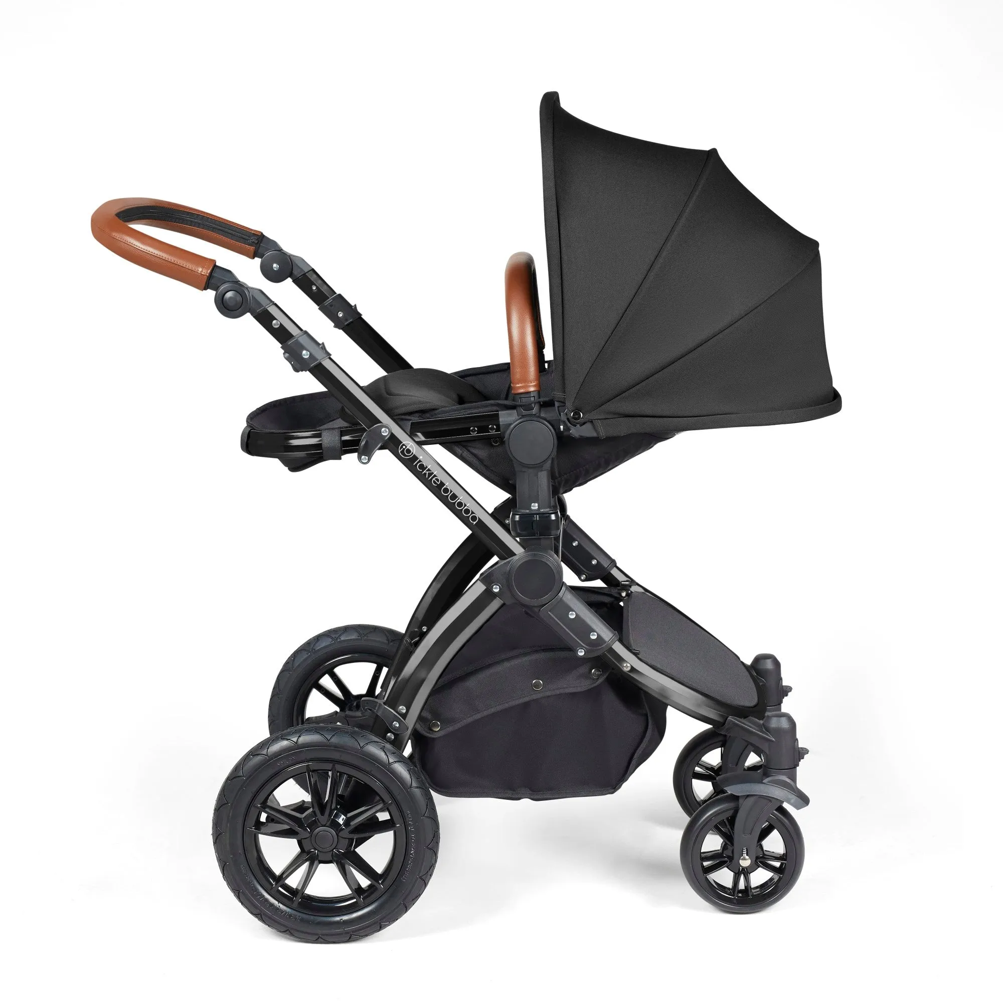 Ickle Bubba Stomp Luxe All-in-One I Size Travel System With Isofix Base (Stratus) Midnight on Black