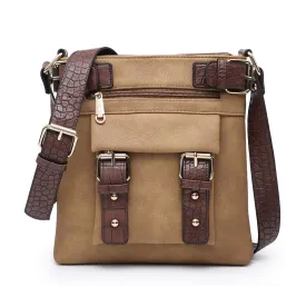 Leather Messenger Crossbody Bag