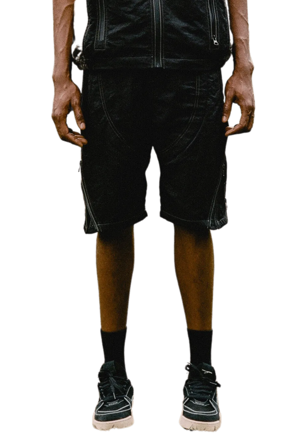 Nylon Zipped Shorts