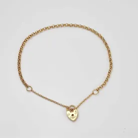 Ouro Love Locked 9K Gold Bracelet