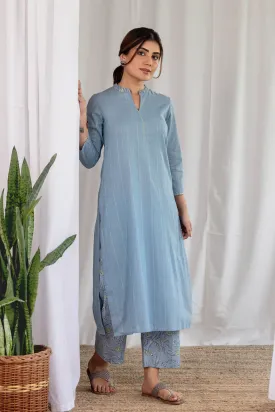 Sky Blue Dobby Kurta